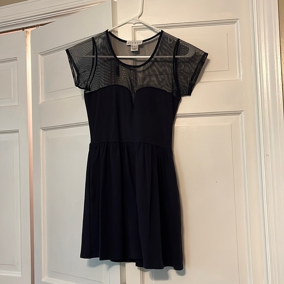 Cute ellelauri skater dress, size S, navy blue POCKETS - Picture 1 of 4